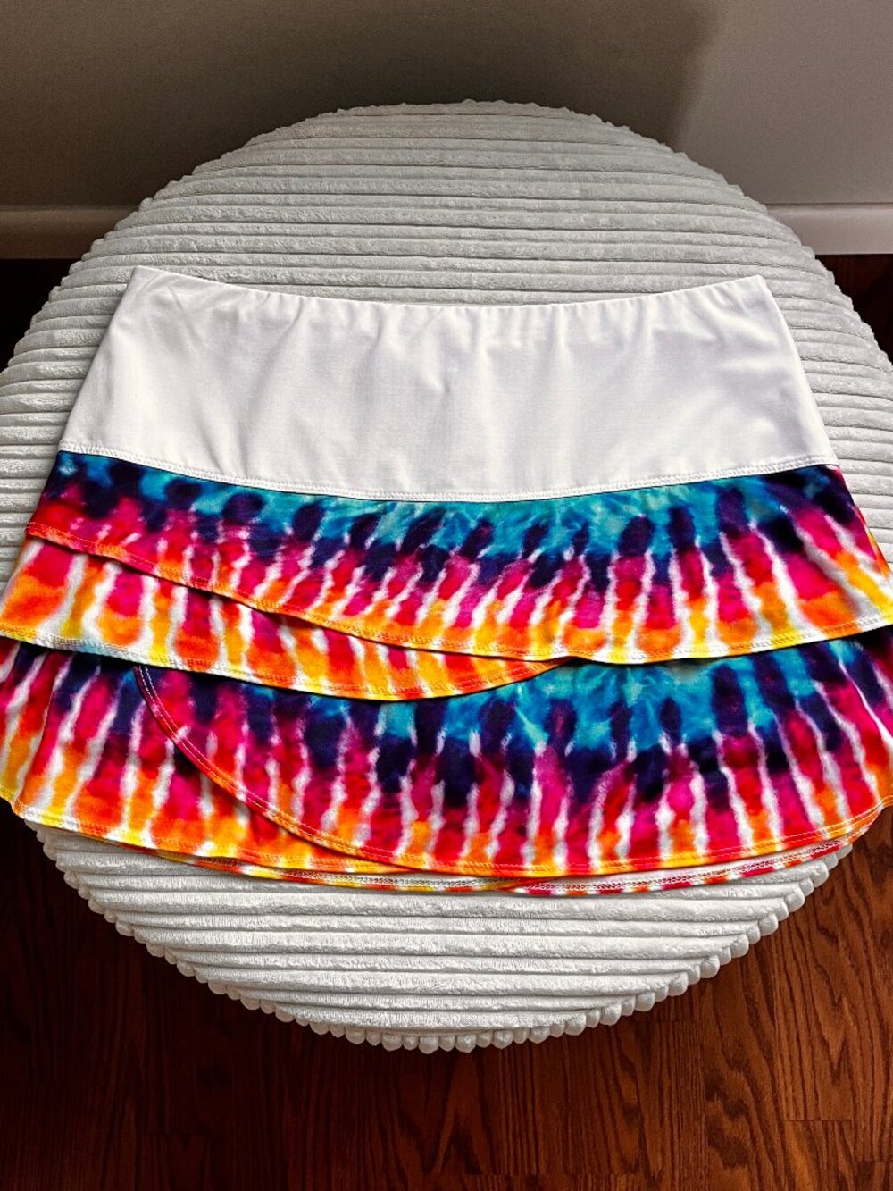 Lucky in Love Tiered Tie Dye Multi Color Skort